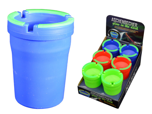 Aschenbecher2Go "ColorMix" Glow In The Dark, 6er Display