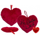 Pl&uuml;sch Herz rot "Ich liebe...