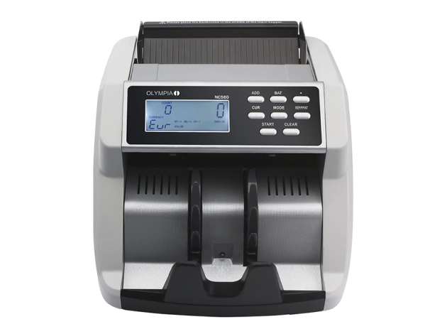 Olympia NC 560 Geldzähler, für Euro, Dollar, Pfund, Profi Geldscheinzähler mit Update-Funktion, UVP: 329,00 Euro