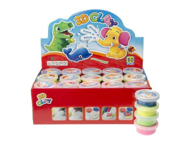 Bouncing Modelling Clay "S"  Ø 5 cm x 2,5cm  60p Display