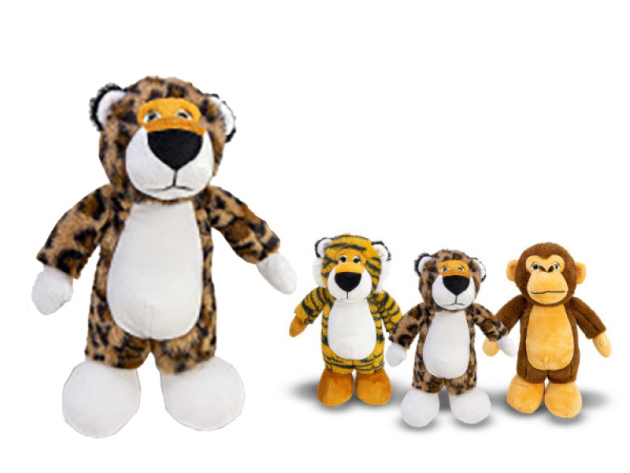 Plüsch Tier "Affe, Tiger oder Leopard", stehend, 33cm, einzeln