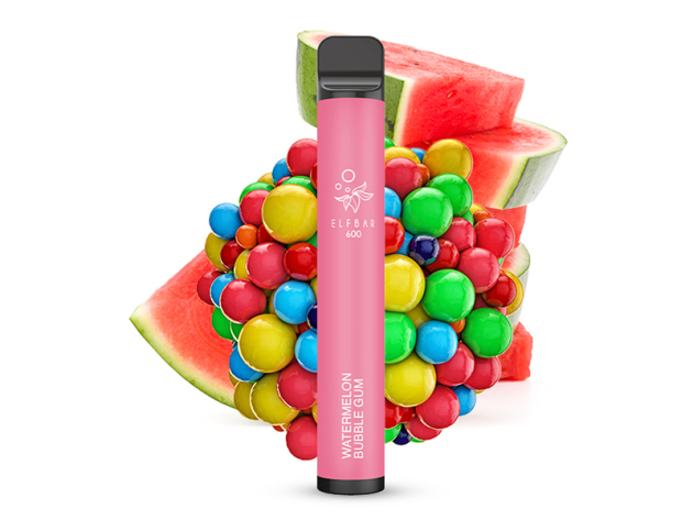ELFBAR 600 - "Watermelon Bubble Gum/BG" (Wassermelone, Kaugummi) - E-Shisha - 20 mg - ca. 600 Züge. mit Kindersicherung