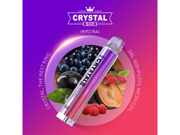 Crystal Bar - VimBull ice (Energydrink) - E-Shisha - 2% Nikotin - 600 Züge