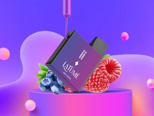 Lafume Cuatro - Blueberry Raspberry (Blaubeere, Himbeere) - E-Shisha - 20mg - 600 Züge