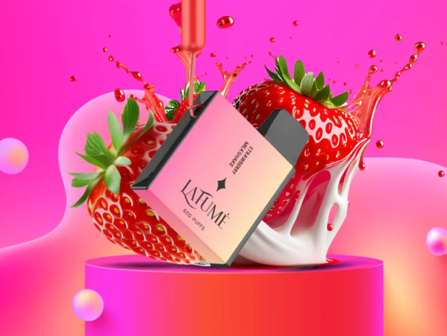Lafume Cuatro - Strawberry Milkshake (Erdbeer Shake) - E-Shisha - 20mg - 600 Züge