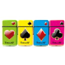 Sturmfeuerzeuge "Kartenspiel"  Rubber Jetflame 24er Display