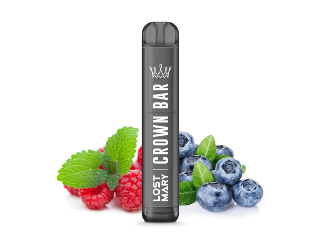 Crown Bar by AL Fakher x Lost Mary - Blueberry Raspberry (Blaubeere Himbeere) - E-Shisha - 20mg - 600 Züge