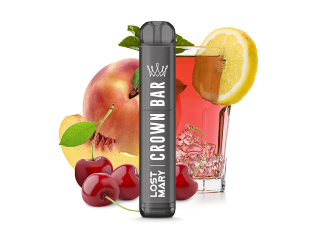 Crown Bar by AL Fakher x Lost Mary - Cherry Peach Lemonade (Kirsche Pfirsich Lemonade) - E-Shisha - 20mg - 600 Züge