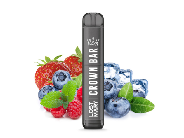 Crown Bar by AL Fakher x Lost Mary - Triple Berry Ice (Beerenmix Eis) - E-Shisha - 20mg - 600 Züge