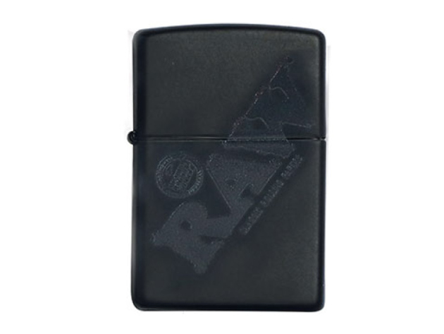 Zippo Feuerzeug - RAW - Black with black Logo
