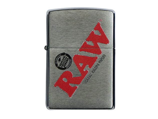 Zippo Feuerzeug - RAW - Silver with Logo