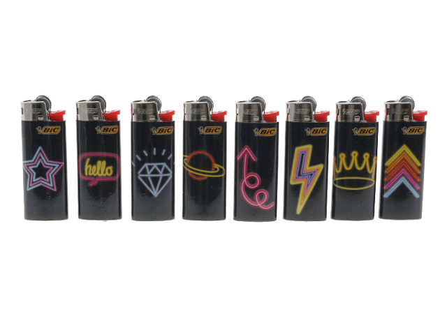 BIC Mini J25 Reibrad Feuerzeuge "Sign", 50er Display