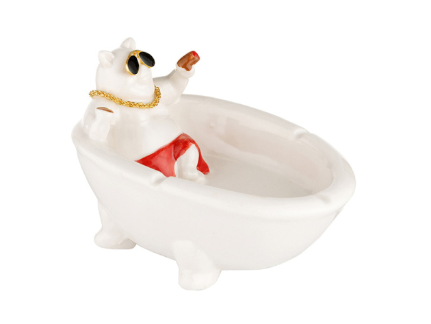 Aschenbecher "Wanne" 19 x 13,5 x 11 cm