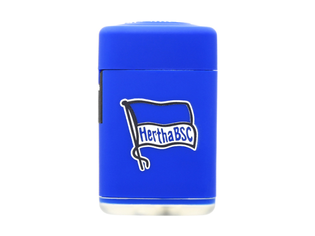 Sturmfeuerzeuge "Hertha BSC" blau, Jetflamme 25er Display
