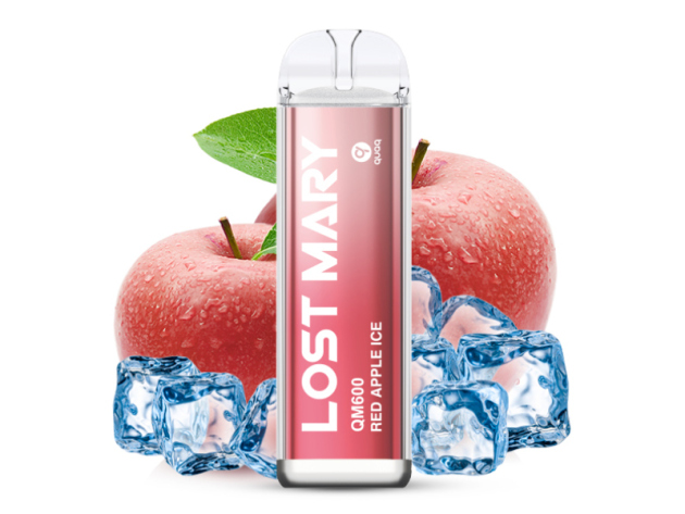 Lost Mary QM600 - Red Apple Ice (roter Apfel, Eis) - E-Shisha - 20mg - 600 Züge