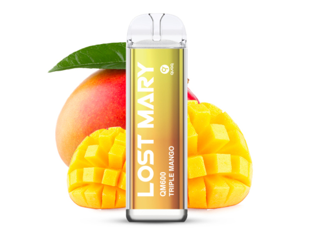 Lost Mary QM600 - Triple Mango (Mango, tropische Frücht) - E-Shisha - 20mg - 600 Züge