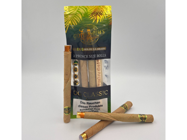 Gold Palms Beedi Blunt Wraps "PRINCE SIZE" 2er Pack