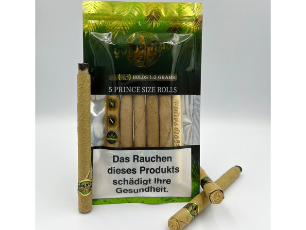 Gold Palms Beedi Blunt Wraps "PRINCE SIZE" 5er Pack