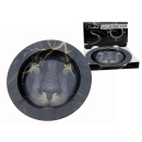 Aschenbecher "Leo"schwarz aus Metall,...