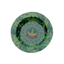 Aschenbecher "Hanfbl&auml;tter" gr&uuml;n aus...