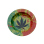 Aschenbecher "Reggae Hanf" bunt aus Metall, Ø ca.14 cm