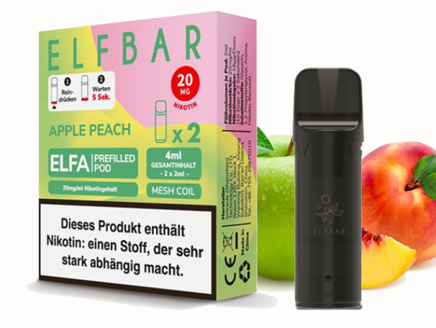 ELFBAR ELFA Prefilled Pod - Apple Peach (Apfel, Pfirsich) - 20mg - 2er Set