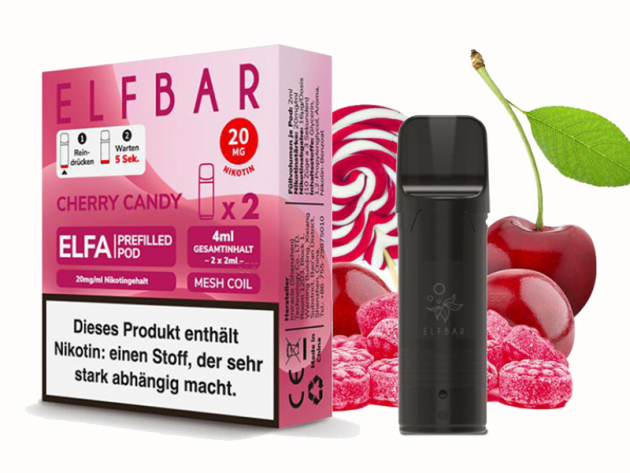 ELFBAR ELFA Prefilled Pod - Cherry (Kirsche/ Süßes) - 20mg - 2er Set