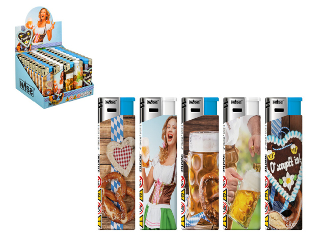 Elektrofeuerzeuge "Oktoberfest", 5-fach sort., 50er Display