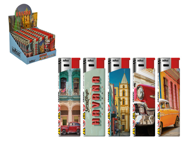 Elektrofeuerzeuge "Havanna", 5-fach sort., 50er Display