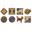 Puzzle "Holz" 8-fach sortiert, 32er Display