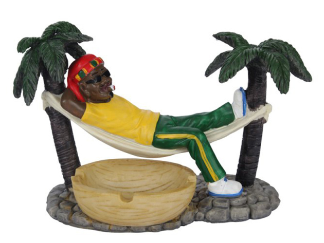 Aschenbecher "Rasta" liegend ca. 22 cm