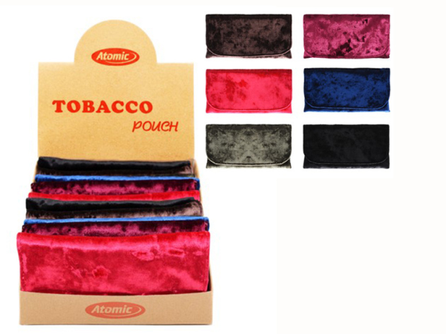Tabakbeutel "XL" Velvet; 6-fach sortiert, 12er Display