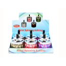 Drehaschenbecher "Hanf"; Ø 9,5 cm; 3-fach sortiert; 6er Display