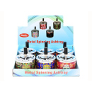 Drehaschenbecher "Catrina"; Ø 9,5 cm; 3-fach sortiert; 6er Display