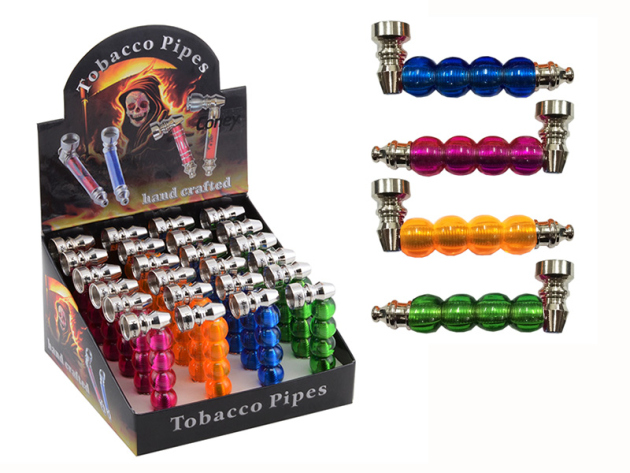 Handpfeife "Kugeln"; 4-fach sortiert; 24er Display