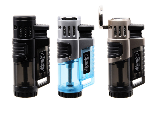 Sturmfeuerzeuge "Maximus"; nachfüllbar; 3er Jet; 3-fach sortiert, 13er Display