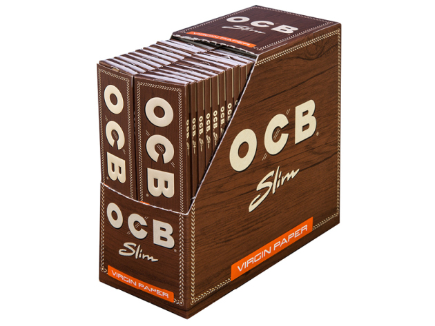 OCB Virgin unbleached Slim 50 booklets each 32 leaves
