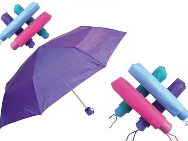 Regenschirm 100cm Taschenschirm Trendfarben, 4-fach sortiert, einzeln