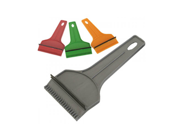 Auto Eiskratzer mit Gummilippe 10 x 17,5cm, 4-fach sortiert, einzeln