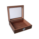 Humidor "Glastop Echtholzfurnier" für 20 Zigarren, 25,8x21,8x7,5cm