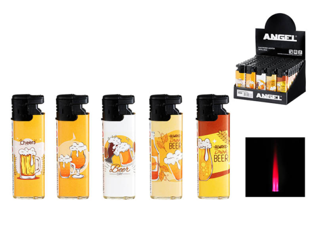 Sturmfeuerzeuge "Cheers Beer", Turbo nachfüllbar, 50er Display