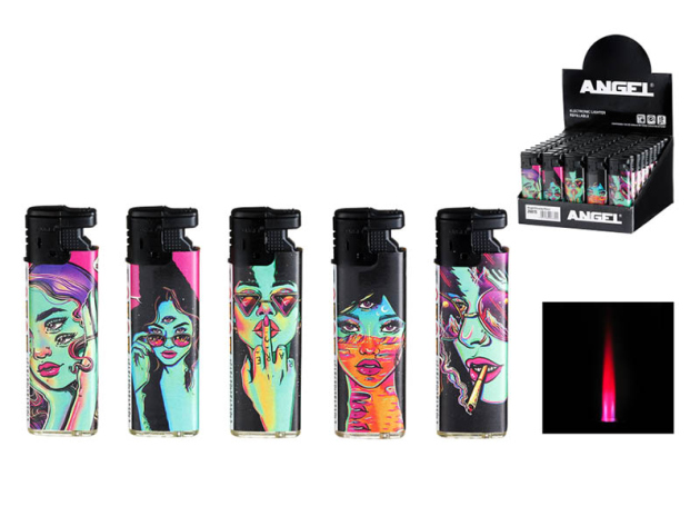 Sturmfeuerzeuge "Womens Mystic Face", Turbo nachfüllbar, 50er Display