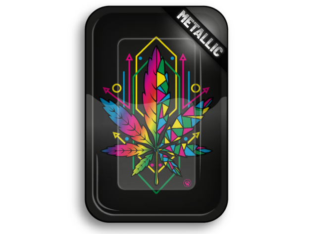 Metall Drehunterlage "Geometrical Leaves", 27,5 x 17,5 cm, einzeln