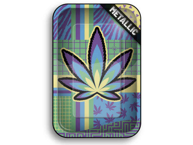 Metall Drehunterlage "Small Leaves 36 2/4", 27,5 x 17,5 cm, einzeln