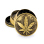 Grinder "Gold GEOMETRICAL LEAF" Metal, 4-tlg.: Ø 50 mm