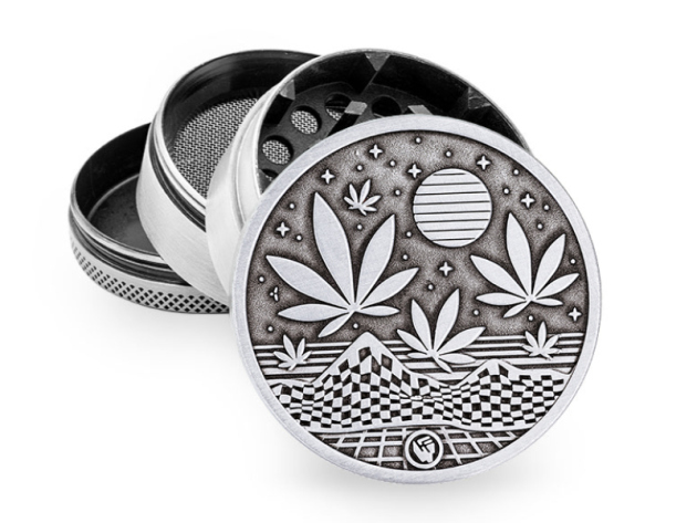 Grinder "Silver Leaves 37 1" Metal, 4-tlg.: Ø 50 mm