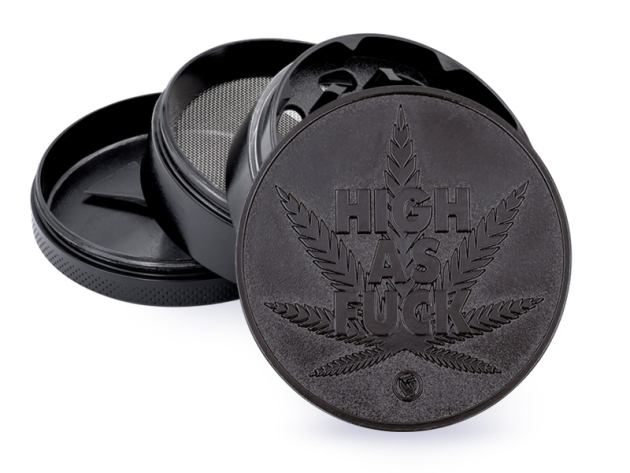Grinder "Black High As Fuck", 4-tlg.: Ø 60 mm