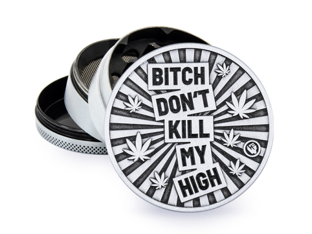 Grinder "Silver Bitch Dont Kill My High", 4-tlg.: Ø 60 mm