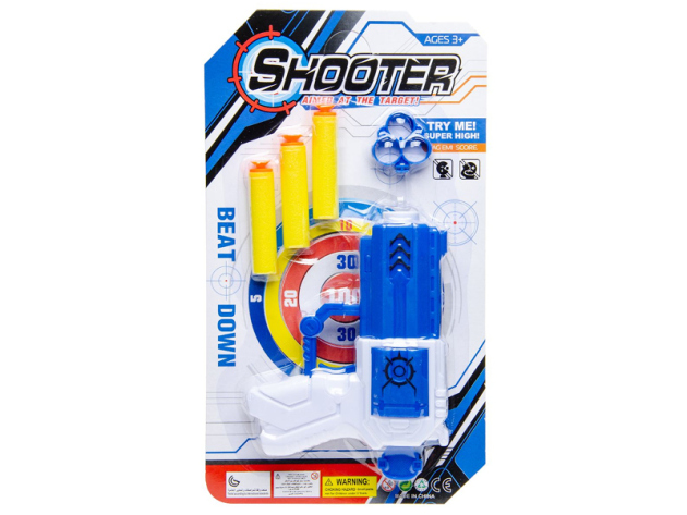 SHOOTER Pistole, weis/blau