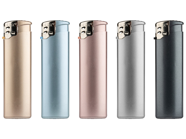 Elektrofeuerzeuge Piezo "metallic" 50er Display